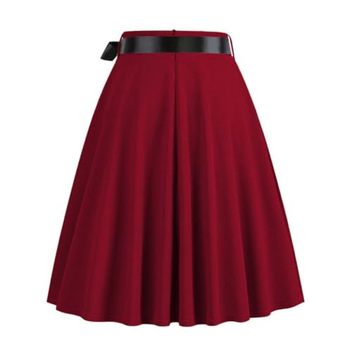 Jupe trapèze confortable couleur unie qui affine la taille
