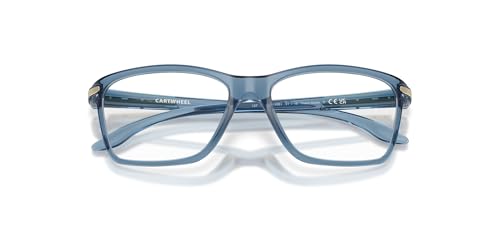Image of Oakley Youth Unisex Kids OY8010 Cartwheel Rectangular Prescription Eyewear Frames, Polished Clear /Demo Lens