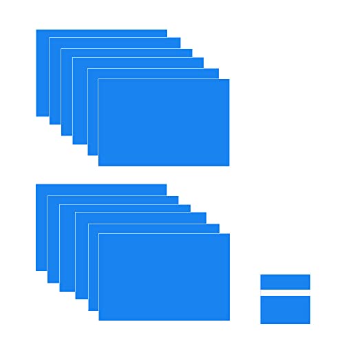 Image of XLNT TECH Engraving Blank Materials ABS Double Color Plastic Sheet, Sky Blue /White (7 inch x 11 inch x .040 inch, 12 Pieces) for Interior Signs, Badges.