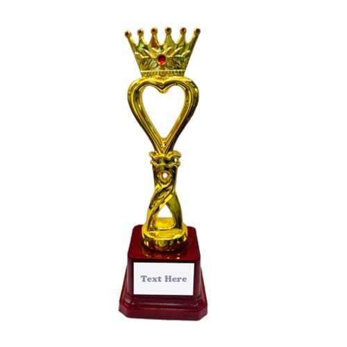 Shiny Golden Trophies with Plastic Base Big Size Trophies for Win...