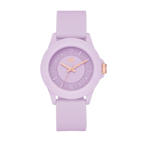 Skechers Reloj Analógico para Mujeres de Cuarzo con Correa en Silicona SR6286, 40 mm, Morado Skechers Reloj Analógico para Mujeres de Cuarzo con Correa en Silicona SR6286, 40 mm, Morado