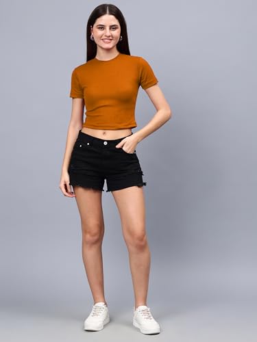 Image of Women's Solid Slim Fit T-Shirt