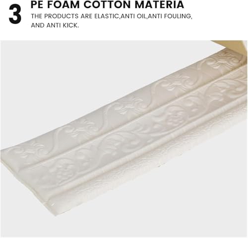Rodapié de espuma autoadhesivo de 5m moldura de pared flexible 8
