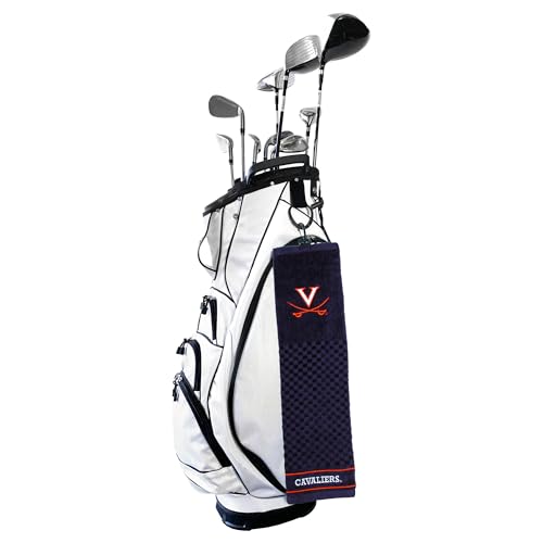 Team Golf Virginia Cavaliers Golf Towel, 100% Cotton, Checkered Scrubber Design, Embroidered Logo