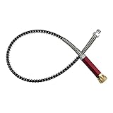 HuanQiuSensmart 20 inches High Pressure PCP Hose, 50cm 4500psi Paintball Air Gun Filling Whip Hose, with Water-Oil Sparator and 8mm Female Quick Connector for air Compressor