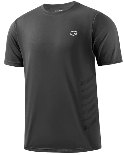 G Gradual Workout Shirts for Men Quick Dry Athletic Gym Running T-Shirt,Grey Heather,M