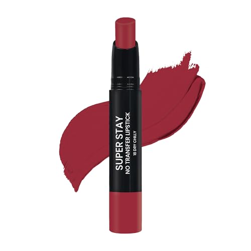 Image of Maliao Super Stay No Transfer Lipstick | Long Lasting Matte Finish | Waterproof & Smudge-Proof Formula | High Pigment Color | Lightweight & Comfortable Wear | Dry Chilly, 3.8g