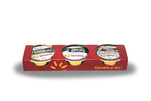 Indalitos - Surtido de patés paté ibérico, paté ibérico al Pedro Ximénez, paté ibérico a la pimienta - Caja 21 surtidos (Surtido 3x25gr)