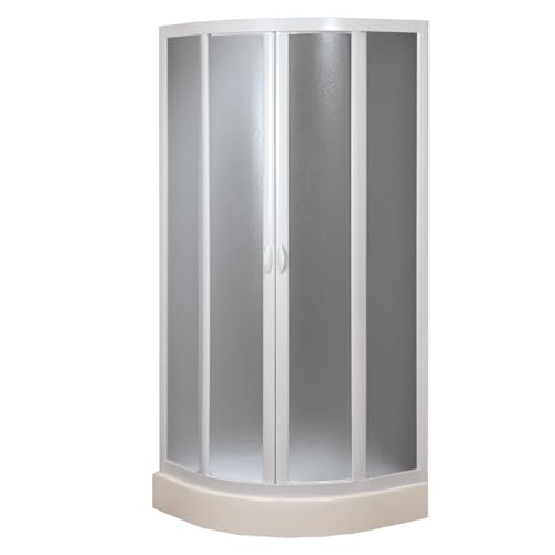 Forte Mampara de Ducha Semicircular 75x75 CM de Acrílico Mod. Marte con Apertura Corredera