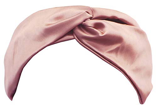 Slip Silk Twisted Headband In Pink (One Size) - 22 Momme Pure Mulberry Silk Fashion Headband For Women - Delicate, Lightweight + Versatile Hairband #TOP6