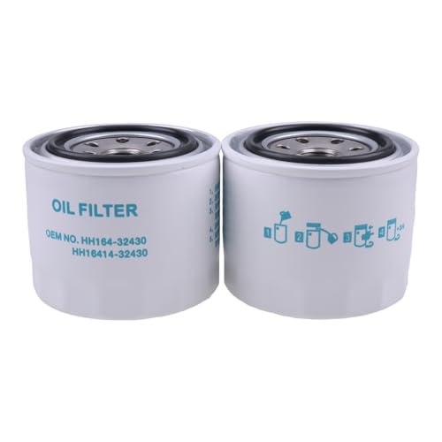 IEQFUE 2PCS HH164-32430 Engine Oil Filter Compatible with Kubota L2050 L2501 L3301 L3400 L3710 L3750 L3901 L4240 M4700 M4900 M5700 M5140 MX4700 RTV1100