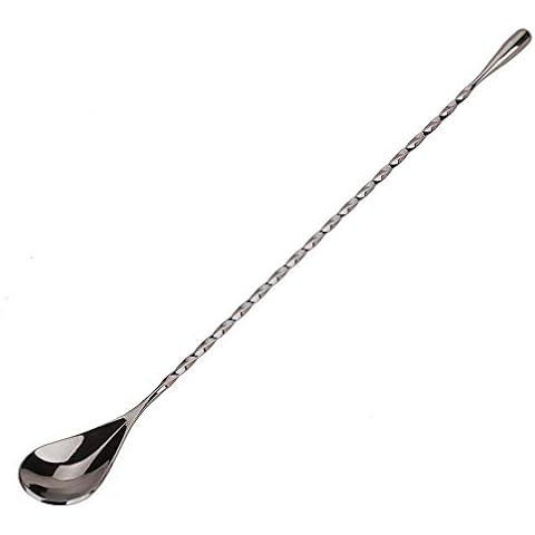 Zopsc 1Pc Stainless Steel Stirring Spoons Cocktail Spoon for Drinks, Multi- Long Handle Mixing Layering Tool Spoon Cover