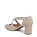 LifeStride Womens Tracy Strappy Block Heel Pump Tender Taupe Microfiber 8.5 M