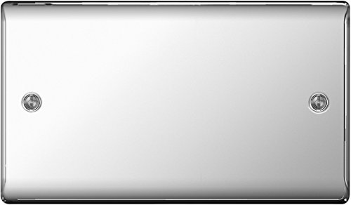 BG Electrical NPC95 Nexus Metal Polished Chrome 2 Gang Blank Plate by BG Electrical Nexus