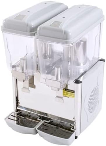 FSE JD-2 Double Bowl 3-Gallon Refrigerated Juice Dispenser with Stainless Steel Base, Drip Tray, 110v