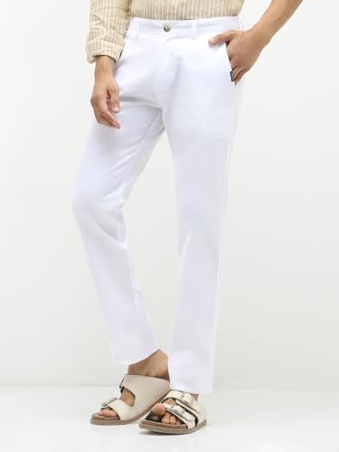 Image of Urbano Fashion Men's Cotton Light Weight Non-Stretch Slim Fit Casual Trousers