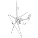 SmarketBuy Wind Turbine 1200W DC 12V Wind Generator with 5 Blades Winds Turbine Kit with MPPT Controller for Boats, Gazebos, Chalets, or Mobile Homes