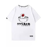 [Tekelly] ゲゲゲの鬼太郎 鬼太郎 沙村広明 復古 アニメ 漫画 流行 Tシャツ メンズレディース スポーツ 夏服 人気 プリント シャツ トップス 半袖 無地 通気性 ゆったり おもしろTシャツ