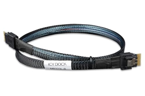 ICY DOCK MB306L-B Data Cable - 1x SlimSAS SFF-8654 4i to 1x SlimSAS SFF-8654 4i Length 50 cm