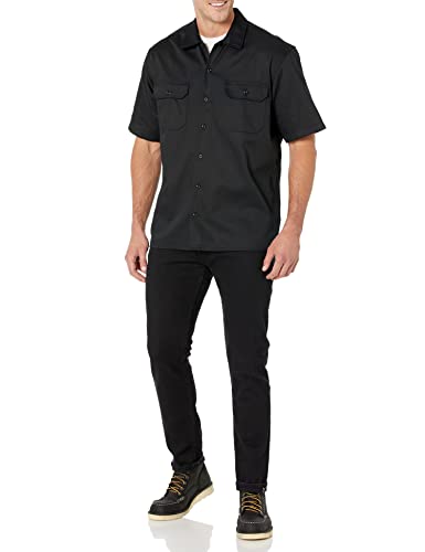 Image of Amazon Essentials Men's Relaxed-Fit Stain and Wrinkle-Resistant Short-Sleeve Work Shirts