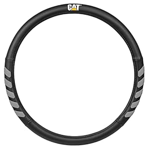 CatÂ® UltraSport Faux Black Leather Semi Truck Steering Wheel Cover, Extra Large 18 inch Size, Fits RV and Big Rig Trucker, Steering Wheel Cover for Trucks 18 Wheeler
