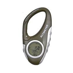 Altímetro portátil al aire libre – Dispositivo mos...: [Ofrece múltiples ventajas]: el altímetro para caminar no es solo un altímetro, sino también un barómetro, y tiene un pronóstico del tiempo, un reloj, un calendario y un termómetro, combinado con múltiples funciones en un solo dispositivo. [Función ú...