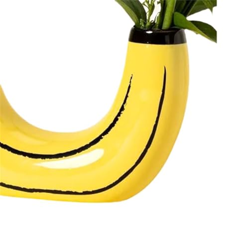 Jarrones recipientes decorativos de plátano de resina para arreglos florales 7