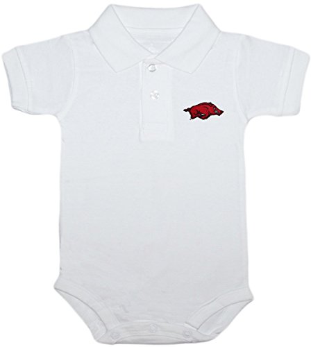 Image of Creative Knitwear University of Arkansas Razorbacks Newborn Polo Bodysuit