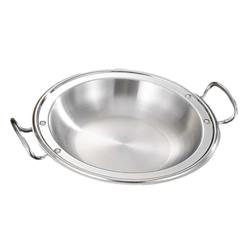 BESPORTBLE 1 Pc Estufa De Alcohol Pequeña Olla Caliente Moldes Para Hornear Wok Cesta Freír Plato Parrilla Sartén Para Cocinar Tostador Cacerola Sartenes Cocinando Silver Acero Inoxidable 304