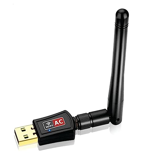 CORN Mini 800Mbps Dual Band 2.4/5GHz USB Wi-Fi Adapter - Windows XP to 10 and Mac OS X Compatible with High Gain 2dBi Antenna