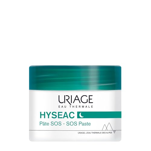 Uriage Hyseac SOS Pickel Paste Lokale Pflege mit Teebaum, Zink & Grüner Tonerde - über Nacht & Begrenzt Hautflecken - UnReinheiten - Lokale Pflege - Für Fettige, zu UnReinheiten Neigende Haut - 15g