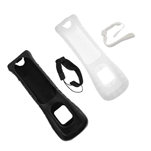 2pcs Contrôleur De Poignet Adapt Pour Couverture De Boîtier En Silicone À Distance En Silicone À Distance Wii Avec Une Sangle De Poigne Cover