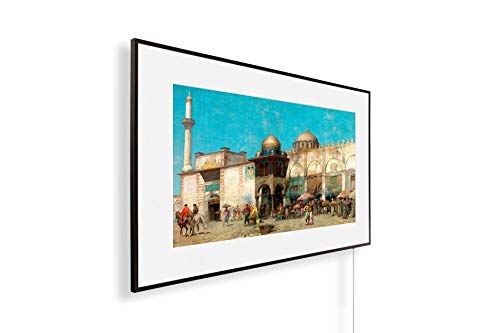 Könighaus Infrarot Bildheizung HD Qualität mit TÜV SÜD 5 Jahre Herstellergarantie schwarzer Rahmen Doppelter Überhitzungsschutz inkl. Thermostat 600- Museumsbild: 03