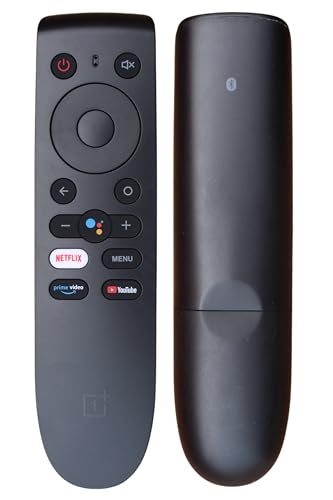 Image of Remote for OnePlus Y Series HD Ready LED Smart Android TV, 32 inches (32Y1) 43 inches (43Y1) 1+ Android TV Remote with Netflix YouTube Prime Video | Pairing Needed (OnePlus V-1 Voice)