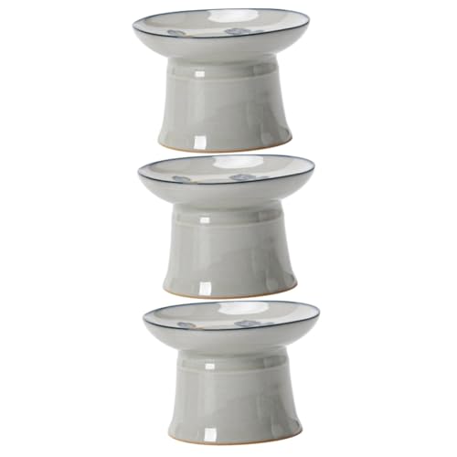 HEMOTON 3pezzi Supporto per Coperchio Teiera Ceramica Elegante Porta Coperchio per Tazza da tè Accessorio Decorativo per Tavolo da tè Design Creativo e Finiture Raffinate