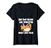 Femme Funny Two Beans Sprouting Couch Cat Oreiller Chats T-Shirt avec Col en V