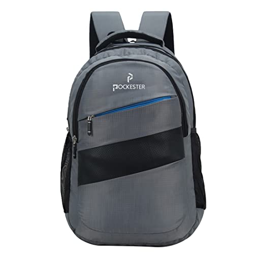 Pockester 35L Water Resistant Large Laptop/Office/College/School/Travel Casual Design Unisex Backpack (Fits up 15.6 inch laptop) (Grey) (B0C47T5MPL) Amazon Price History, Amazon Price Tracker