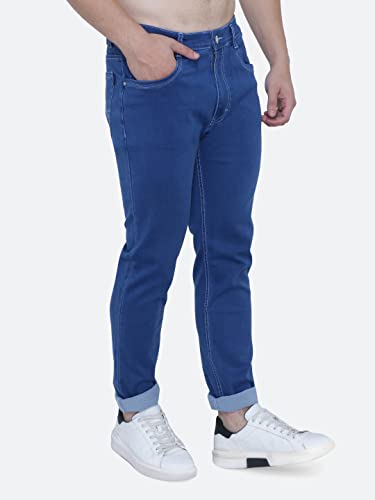 Image of Strechable Denim Regular Fit Mid Waist Light Weight Soft Feel Stretchable Denim Jeans Pant for Men