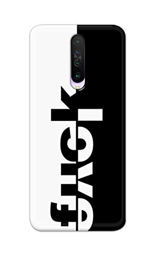 Image of PRINTFIDAA One Words Fukc Love Creative Art Innovative Wonderfull Printed Designer Hard Case for Redmi K30 Back Cover -(e) RPM1003