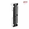 TRENDnet 12-Port Cat6 Unshielded Patch Panel,TC-P12C6V, Wall Mount,Included 89D Bracket,Vertical or Horizontal Installation, Compatible w/ Cat5e & Cat6 RJ45 Cabling, 110 IDC Type Terminal Blocks Black