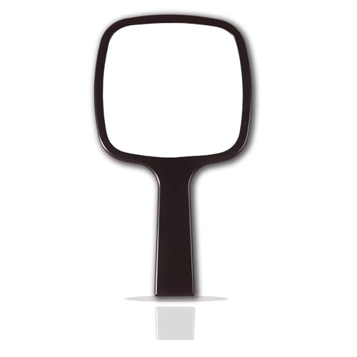 ARYIMYDP Espejo de Mano profesional con mango ergonómico, Espejo redondo para maquillaje, peluquería, cortes de pelo en el hogar, uso dental y viajes, portátil, espejo pequeño de mano para peluquería