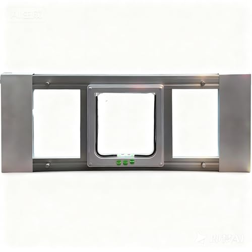 ALLOYNIX Aluminum Cat Door for Window, Adjustable Full-Size Window Pet Door 23-36 Inch, No-Tool Installation, Controllable Flap with 4 Locking Modes, Weatherproof & Secure Insert for Cats (23-28inch)