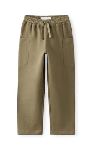 Image of Alan Jones Clothing Boys Regular Mid Rise Solid Plush Pants with Pockets