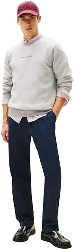 Tommy Hilfiger Herren Sweatshirt Tipped mit Rundhalsausschnitt, Grau (Light Grey Heather), XS – Ansicht 4
