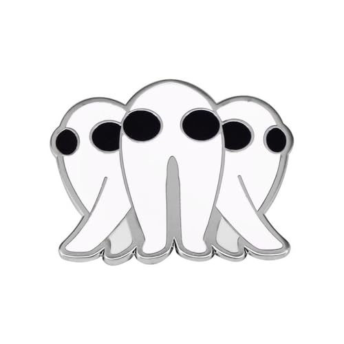 Broche fantôme d'Halloween en émail badge blanc pour customisation veste chapeau sac