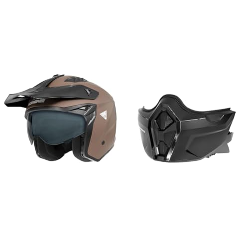 �y�Z�b�g�����z�R�~�l(KOMINE) �o�C�N�p 01-173 HK-173 �X�g���[�g�W�F�b�g�w�����b�g Brown M + �o�C�N�p 01-182 HK-182 �}�E�X�K�[�h HK-173�p Mat Black Free