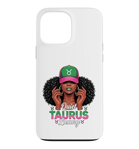 Quiet Luxury Taurus Afro Women Pink Green Cap Black Girl �X�}�z�P�[�X iPhone 13 Pro Max �p