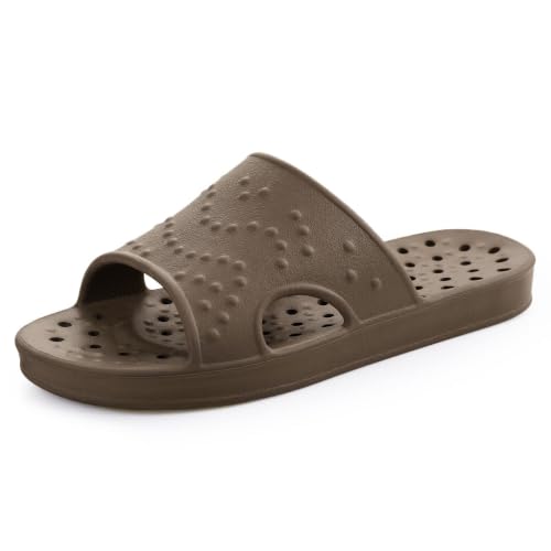 Image of shevalues Shower Shoes for Women Men with Arch Support Quick Drying Pool Slides Lightweight Beach Sandals with Drain Holes