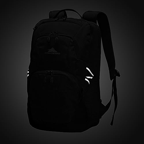 Image of High Sierra Swoop Backpack, Lightweight Bookbag, Large Main Compartment + External Accessory Pockets, Separate Laptop Pocket, Dual Water Bottle Pockets, Fits most 17 inch Laptops, 30L Capacity, Olive