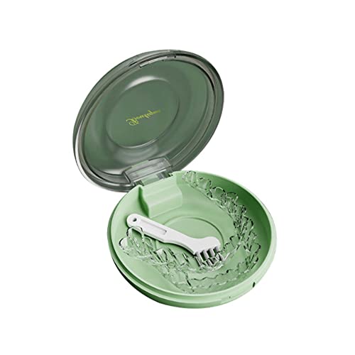義歯収納ケース 口腔矯正固定器ケース 義歯収納容器 ホルダ部分入れ歯収納ボックス 携帯便利 コンタクトホルダ個人義歯 ケース 1個入り (グリーン)
